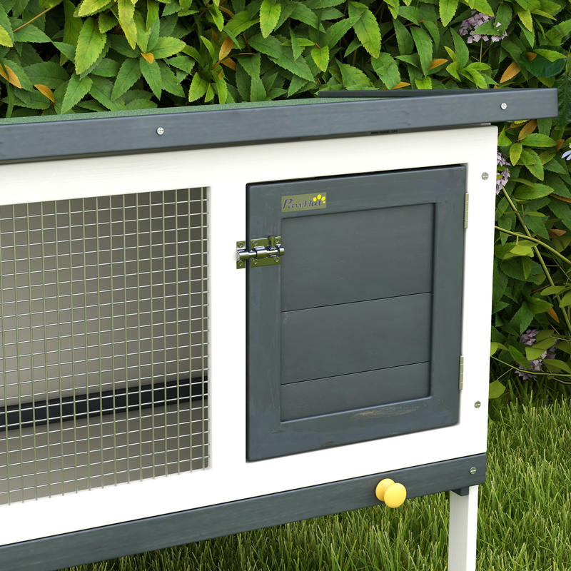 Konijnenhok met nestkast, openklapbaar dak