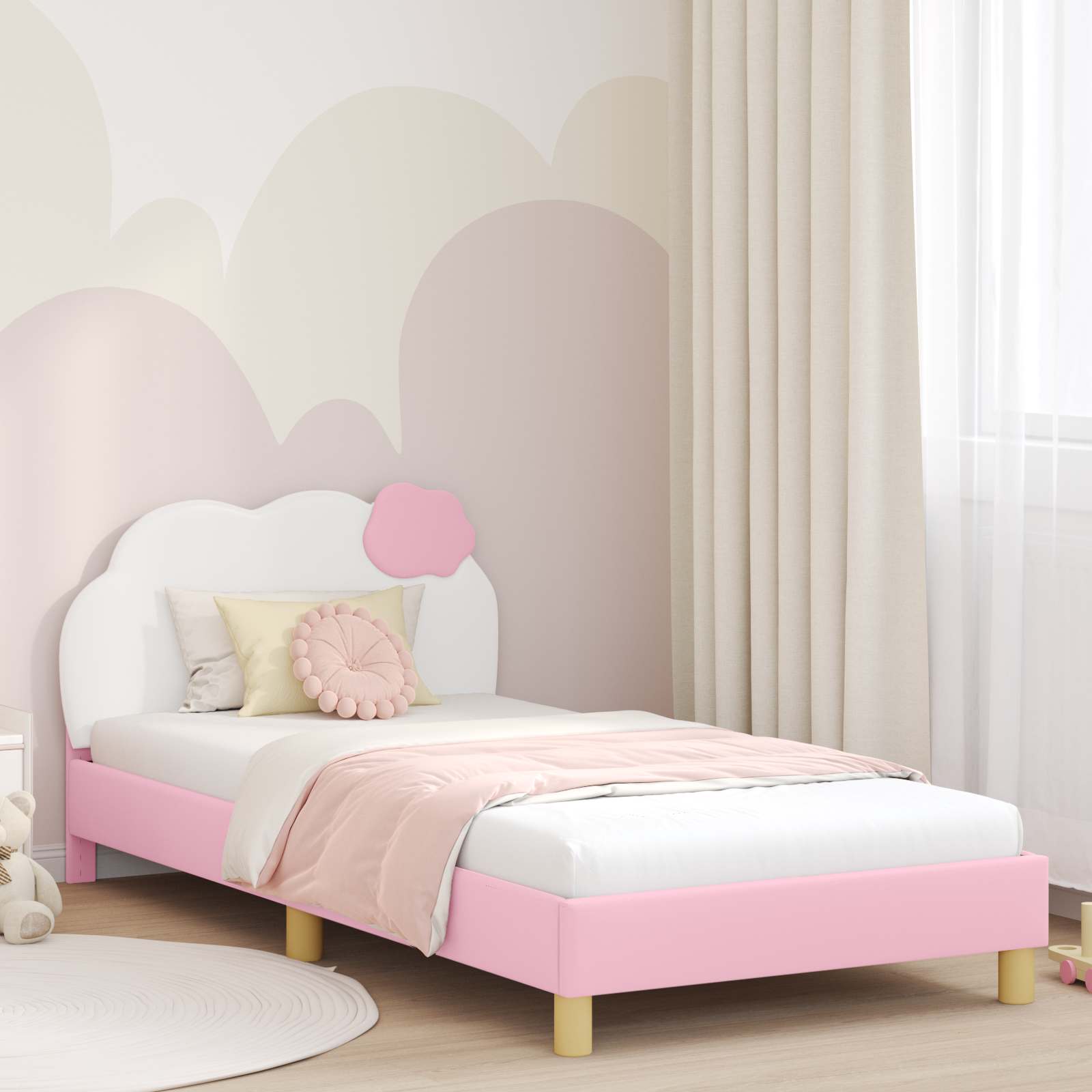 Bed Frame Modern Wooden Bed Bedroom Furniture Bed Support Bed Frame Slim Bed Simple Bed Slatted Bed Frame Bunk Bed