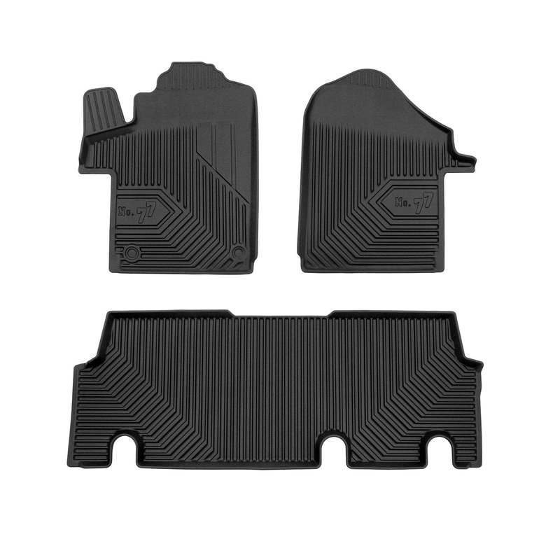 Image of Foot Mats Rubber Mats For Mercedes-benz Iii Van 2014-2025 Tpe Black 3pcs Set