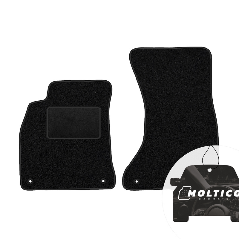 Image of Front Velour Floor Mats - Black Stitching - Compatible With: A4 Iv B8 2007-2015