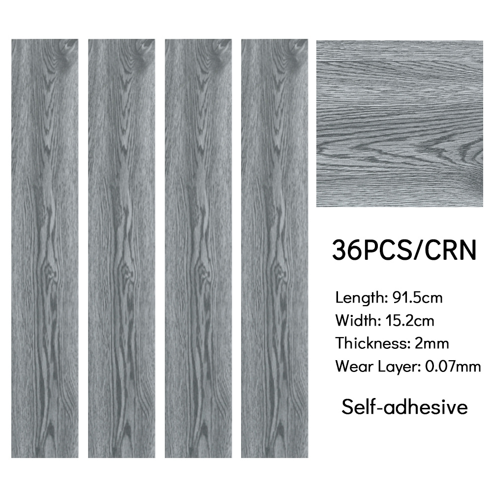 Image of High Quality Vinyl Floor Planks Household Flooring Tiles 5m² (36 Tiles) Pack Pvc Self-adhesive Wood Effect Flooring Tiles Room Bedroom Decoration