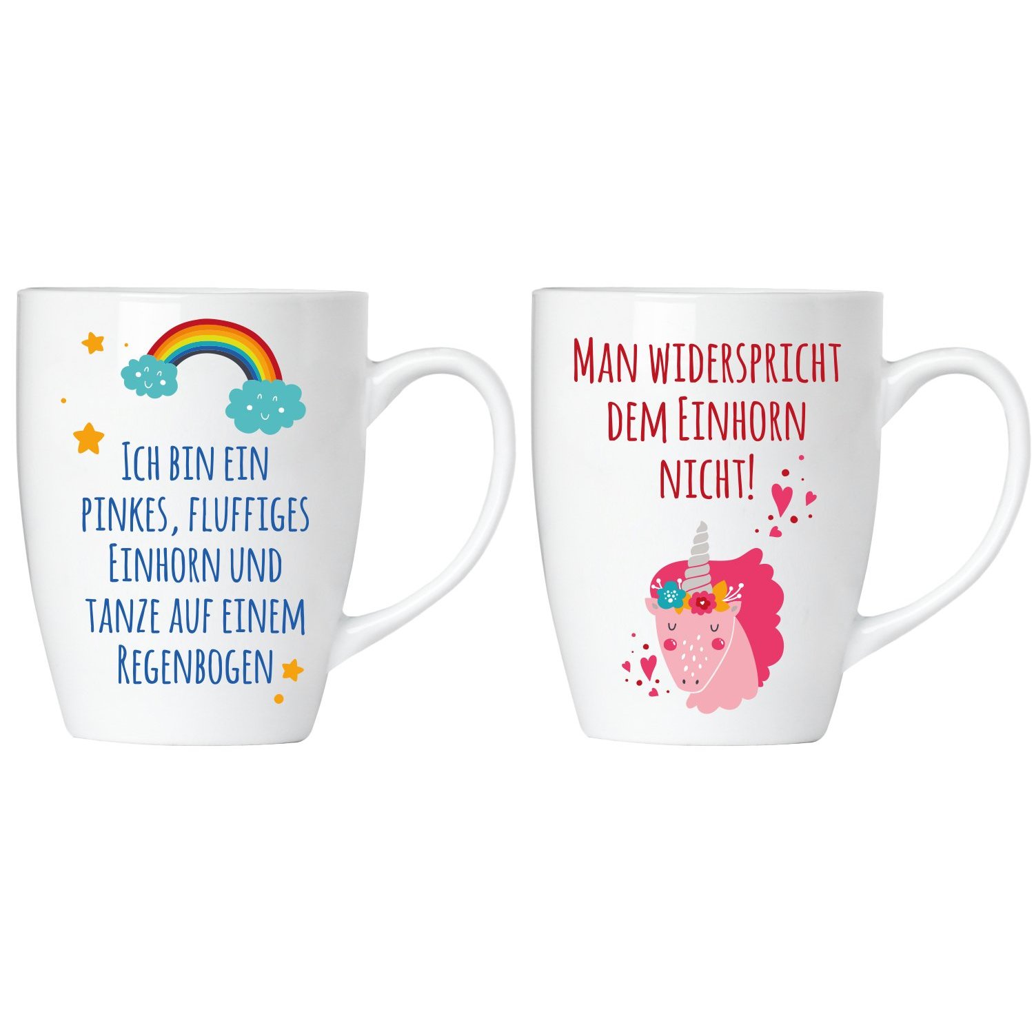 Image of Brubaker Unicorn Cup Set Including Gift Packaging And Greeting Card - 1 Does Not The Unicorn! - Coffee Cup Gift Set