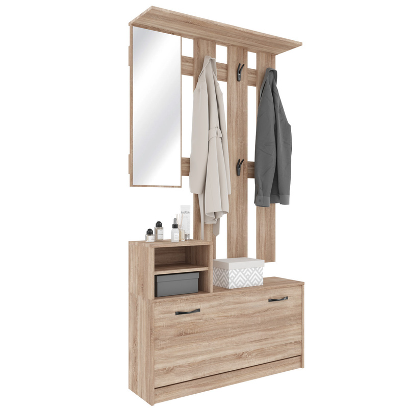 TEMU Set Di Mobili Da Mobile Corridoio Con Specchio Scarpiera 6 Ganci Appendiabiti Guardaroba Arredo Arredamento Corridoio Entratina Design Moderno