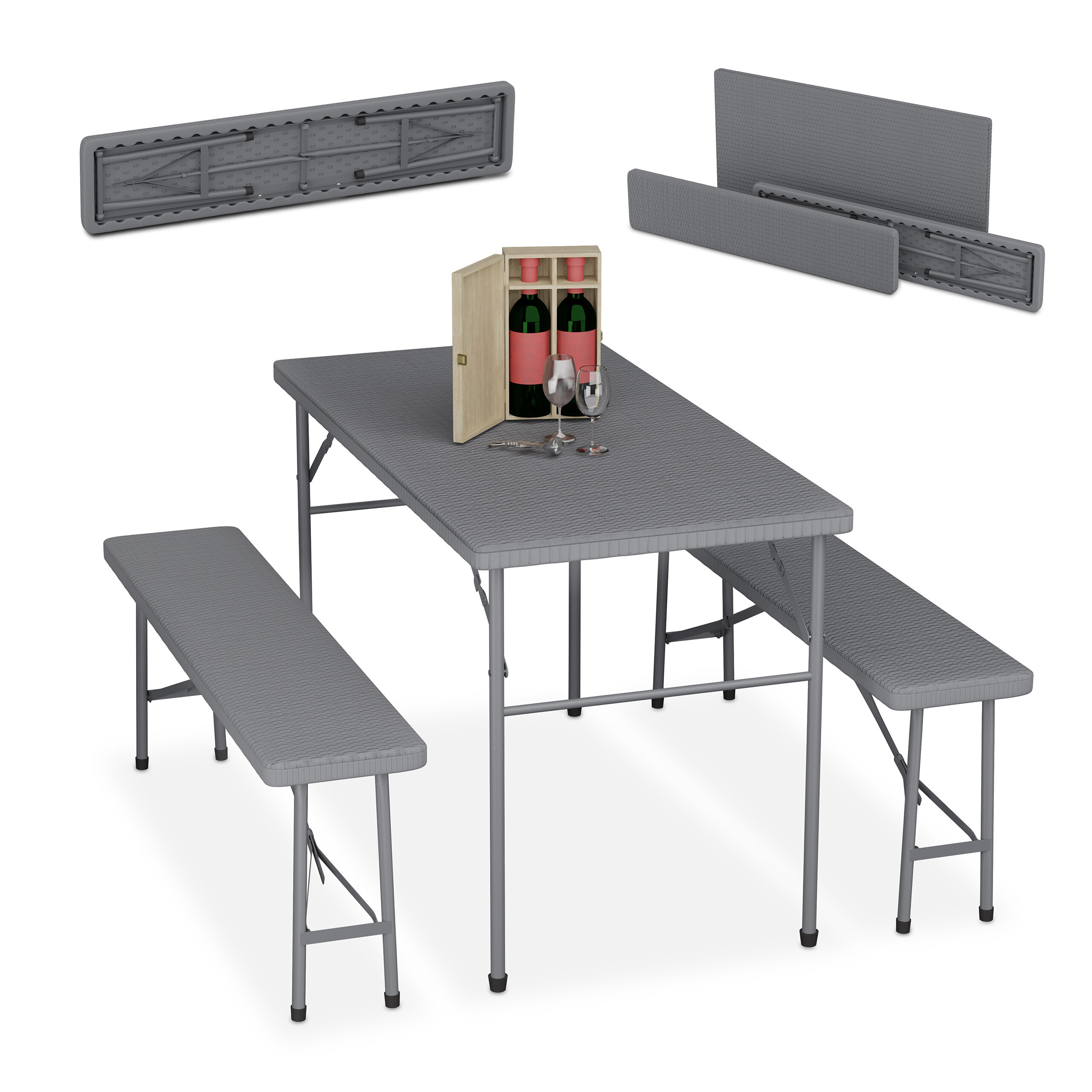 3-piece Beer Tent Set In Gray