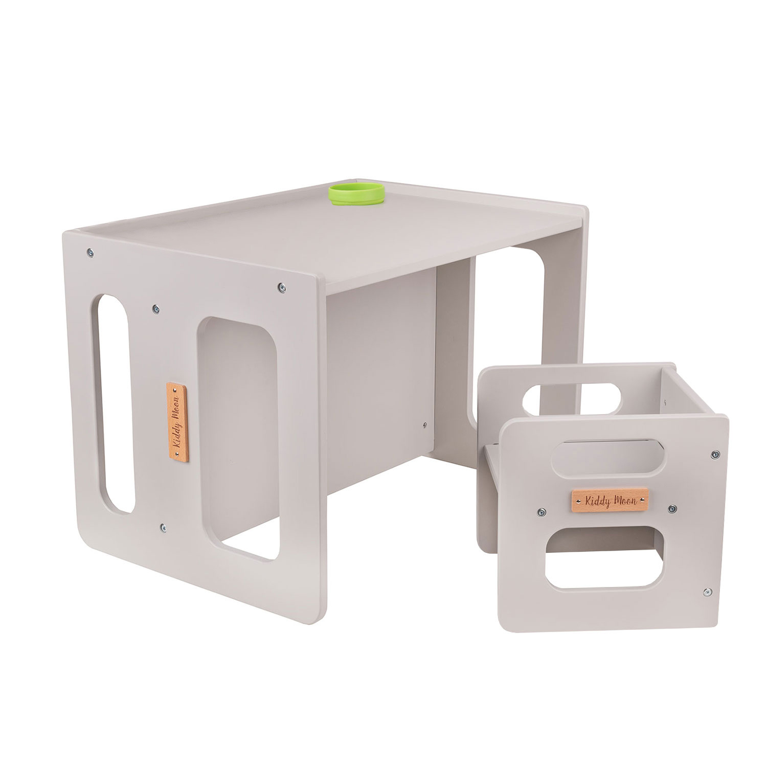 Image of Kiddymoon Children's Table With Chair For Kids, Multifunctional Desk, Wooden Toy Seating Group Baby Children's Furniture Table Furniture Set Wooden Furniture Chair Of Wood