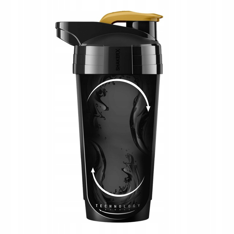 Nokaut Premium 700 ml Smartshake Boca Mješalica - Fitness & Teretana Dodatak - Nepropusna, Bez BPA, Integrirana Mjerna Skala, Izdržljiv Zlatni Otisak