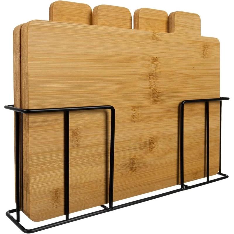 Wooden, Bamboo Cutting Board Stand For Boards Set Of Boards For Serving Dishes