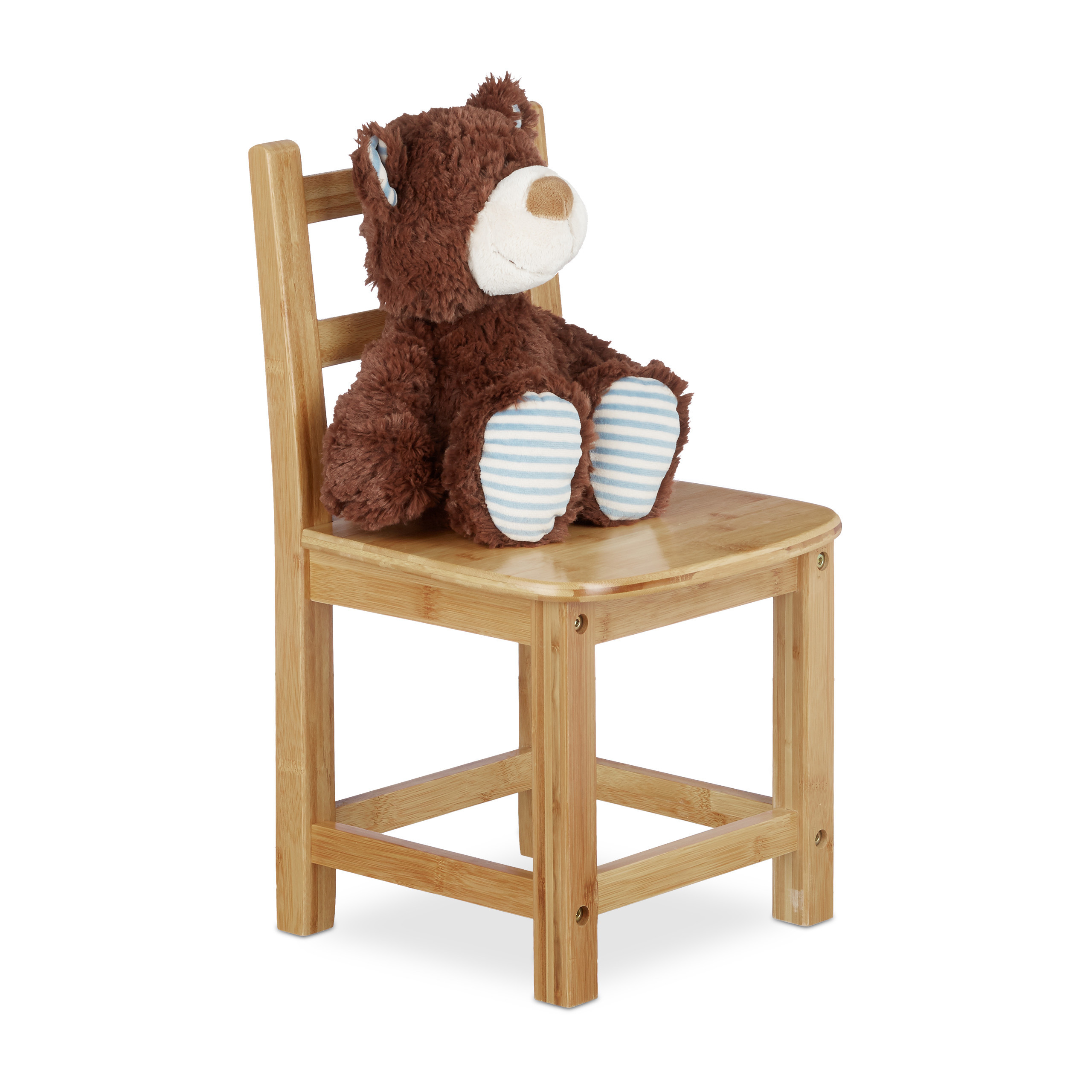 Children's Chair In Natural - (w)28.5 X (h)50 X (d)28 Cm