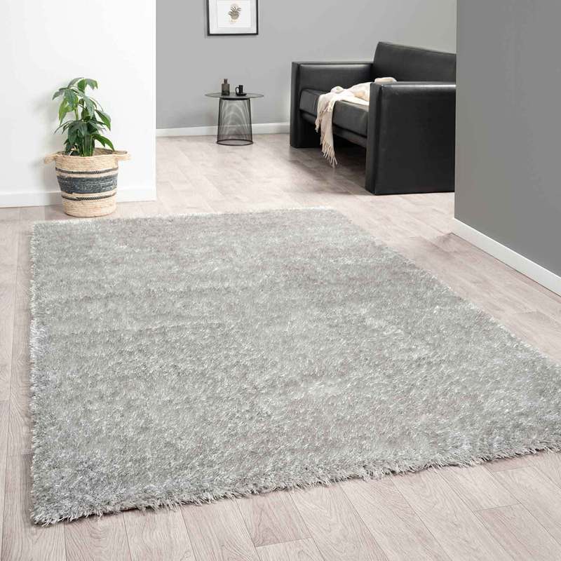 Image of High Pile Shaggy Rug For Living Room, Super Soft, Solid Pastel Colors