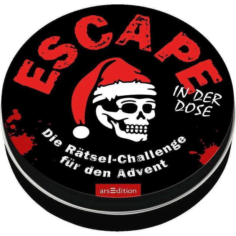 Image of Advent Calendar In A Can - Paperback - The Puzzle Challenge For Advent - Ella Von Gnatz - Metal Can With 25 Round Cards - 25 Pp. - German - 2022 - Arsedition Gmbh - Ean 9783845849270