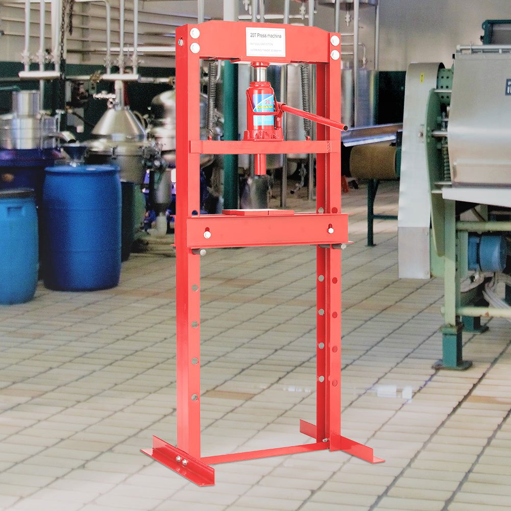 20-Ton H-Frame Shop Press with Spring-Loaded Pressure Blocks