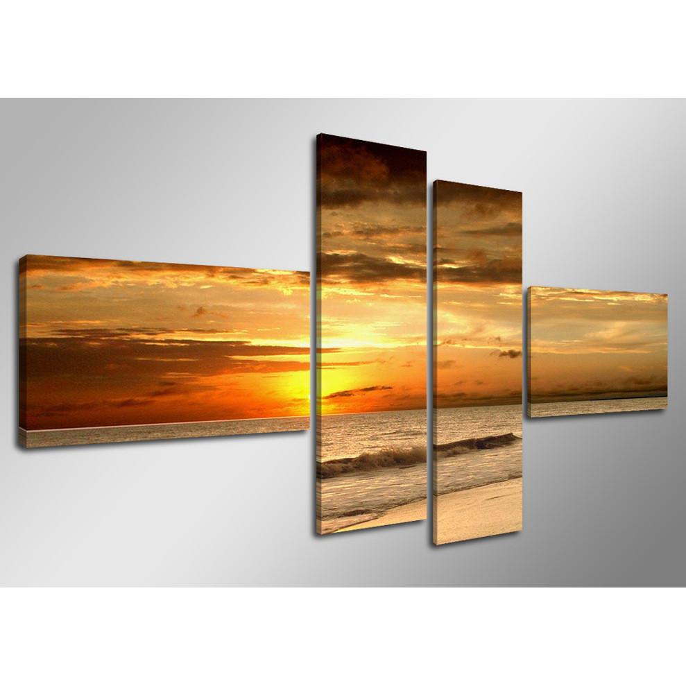 Image of Framed 160 X 75 Cm Beach Art Print – Modern Canvas Art | Wall Decor For Living Room & Lounge | Elegant Canvas Painting – Item No. 6521