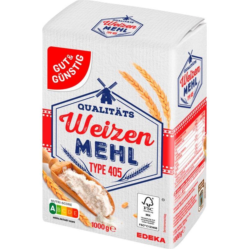 Gut&günstig Wheat Flour Type 405, 1kg
