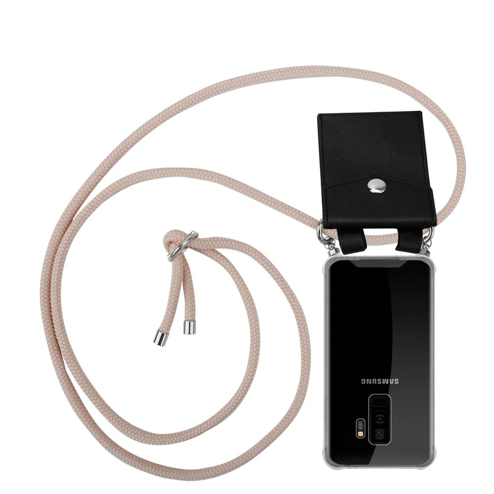 Handy Kette Compatible For Galaxy S9 Plus Silicone Protective Case With Silvery Rings, Lanyard Strap And Removable Case Cover Tpu Necklace Phone Case