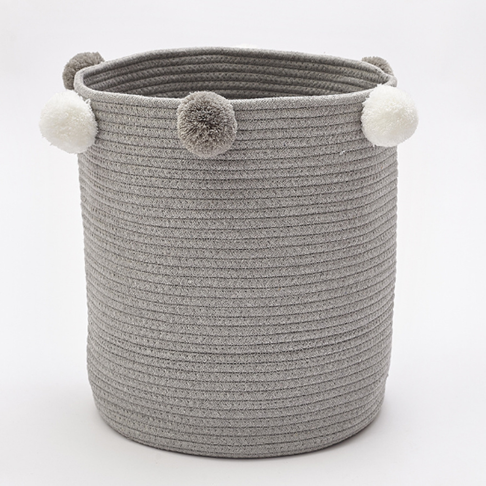 Gray Household Blanket and Sock Storage Basket