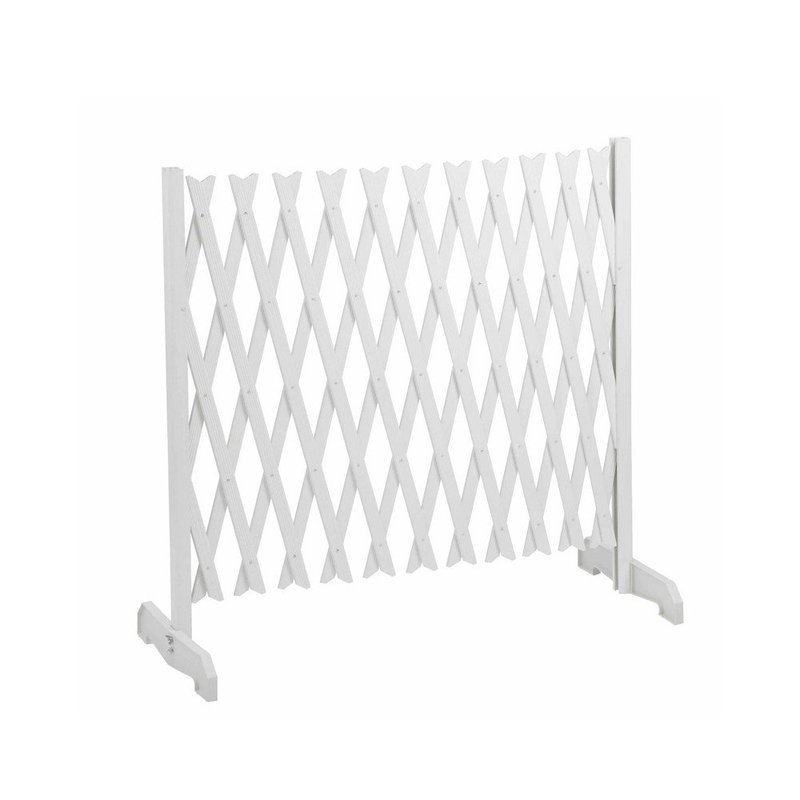 TEMU Barrière de protection extensible blanche en plastique - Sécurité enfant et animal - Ouverture jusqu'à 250 cm - Intérieur et extérieur - Hauteur