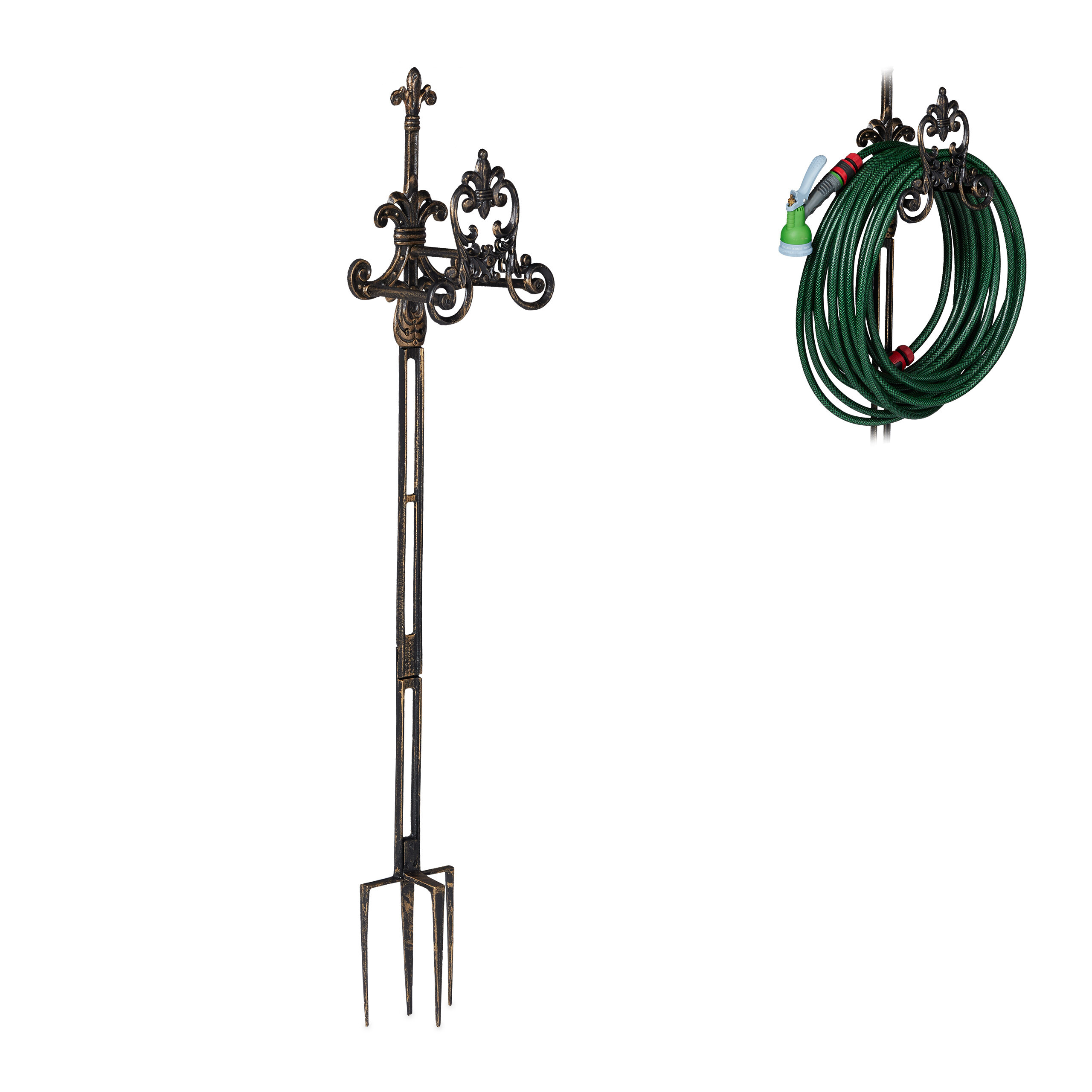 Hose Holder In Black/bronze