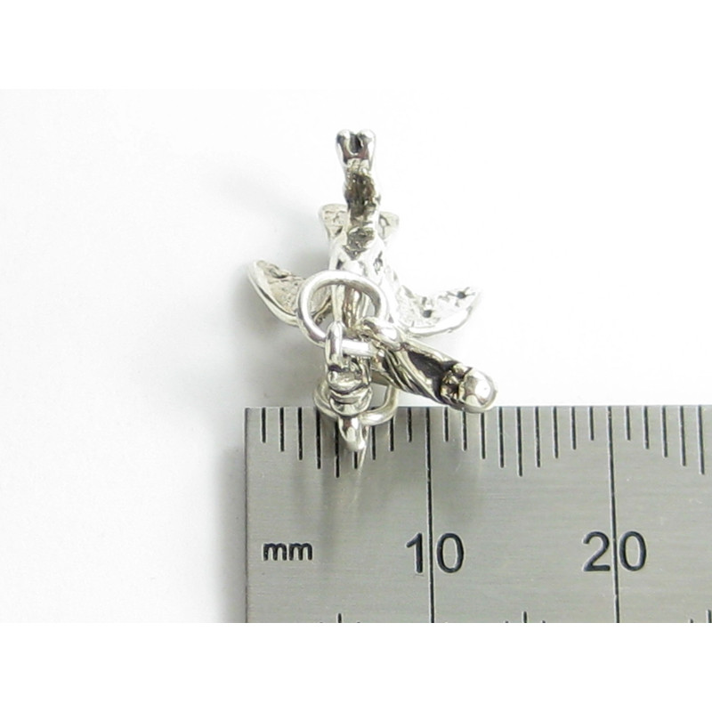 925 Sterling Silver Stork with Baby Charm, Newborn Gift