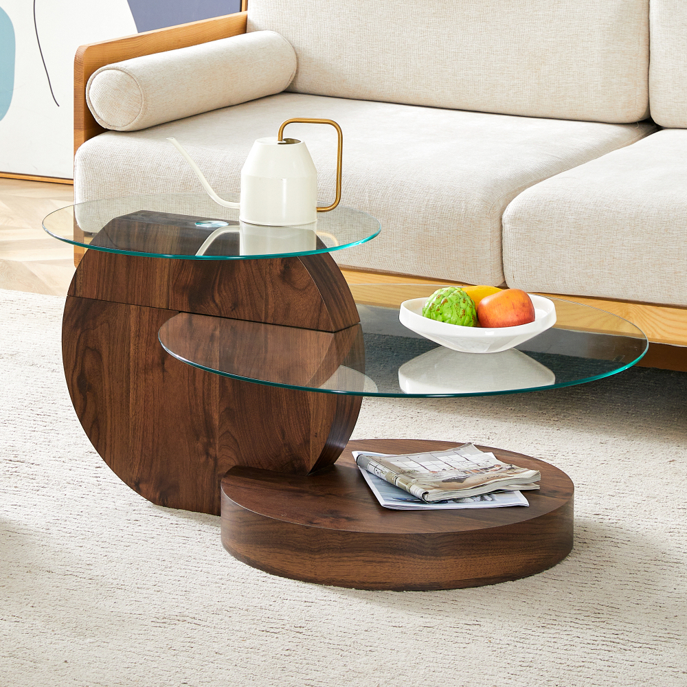 Modern simple tempered glass coffee table,   design, coffee table   by high-quality MDF material, sturdy and durable living room side table,   style sofa side table, light luxury small apartment storage table, multi-functional desk, dressing table, study table, office desk, dining table, suitable for living room, bedroom, apartment,  ., a   of color options