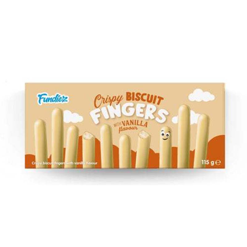Fundiez Crispy Biscuit Fingers Vanilla 115g Mhd:16.06.2026