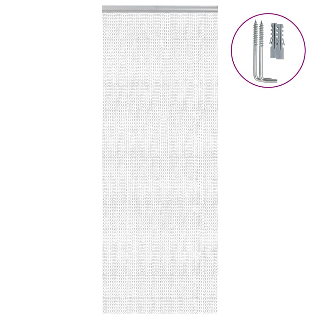 Image of Chain Door Curtain, Adjustable Chain Curtain, Fly Curtain For Apartment Kitchen Bathroom, Room Divider Insect Protection, Aluminum
