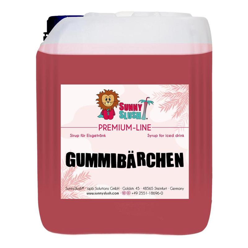 Image of Sunnyslush® Premium Gummy Bear Syrup 5 L – Slush Ice Syrup With Refined Recipe | Vegan | 150 Servings Of 0.2 L Each | Premium Line For Slush Machines | 1:5 Mixing Ratio