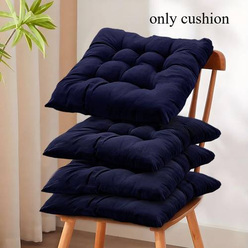 4 pack outdoor patio seat cushions with ties only cushion dark blue 40 40 5 cm ideal for patio garden balcony terrace outdoor dining and leisure environments provides soft sitting