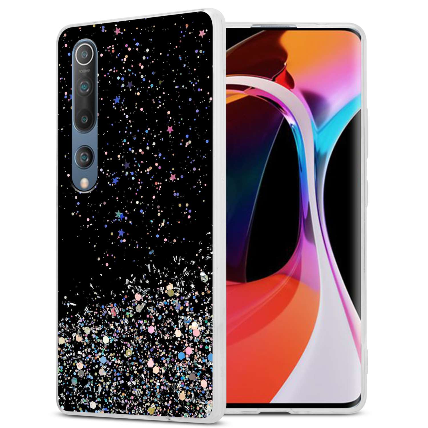 Case Compatible With Xiaomi Mi 10 / Mi 10 Pro Protective Case Made Of Flexible Tpu Silicone With Sparkling Glitter Case Cover Mobile Phone Case
