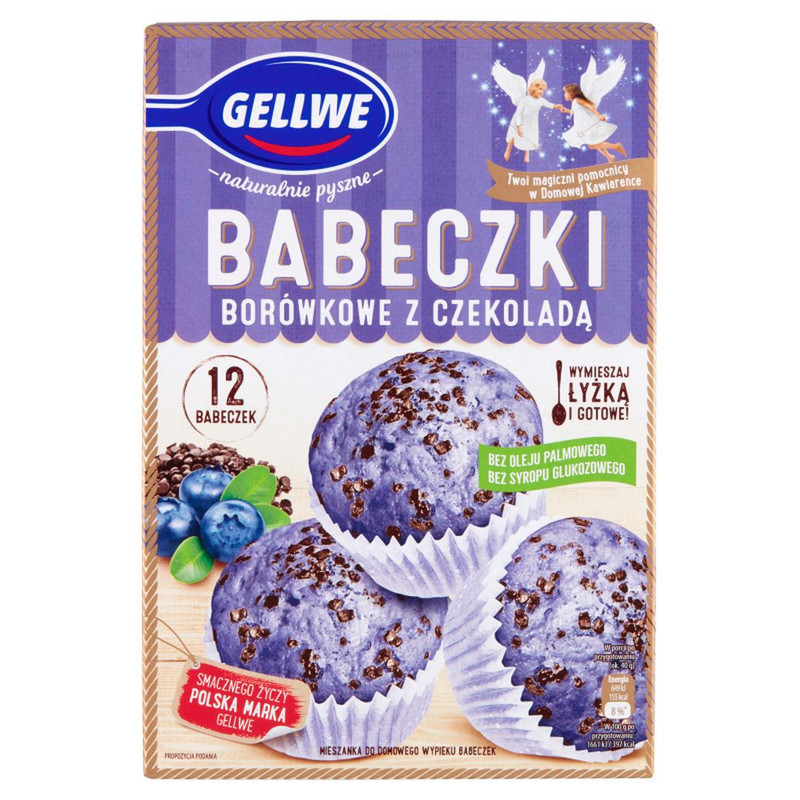 Image of Gellwe Blueberry Cupcakes With Chocolate Mix For Baking 290 G