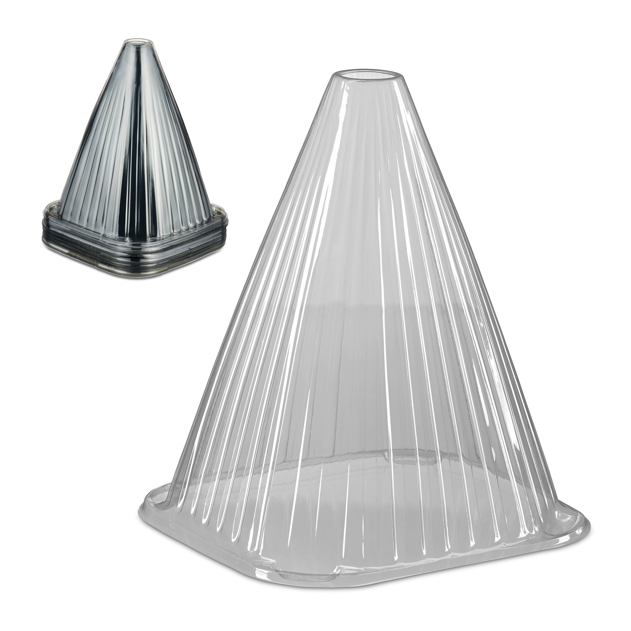 10 X Plant Pot In Grey - (w)19 X (h)22 X (d)19 Cm
