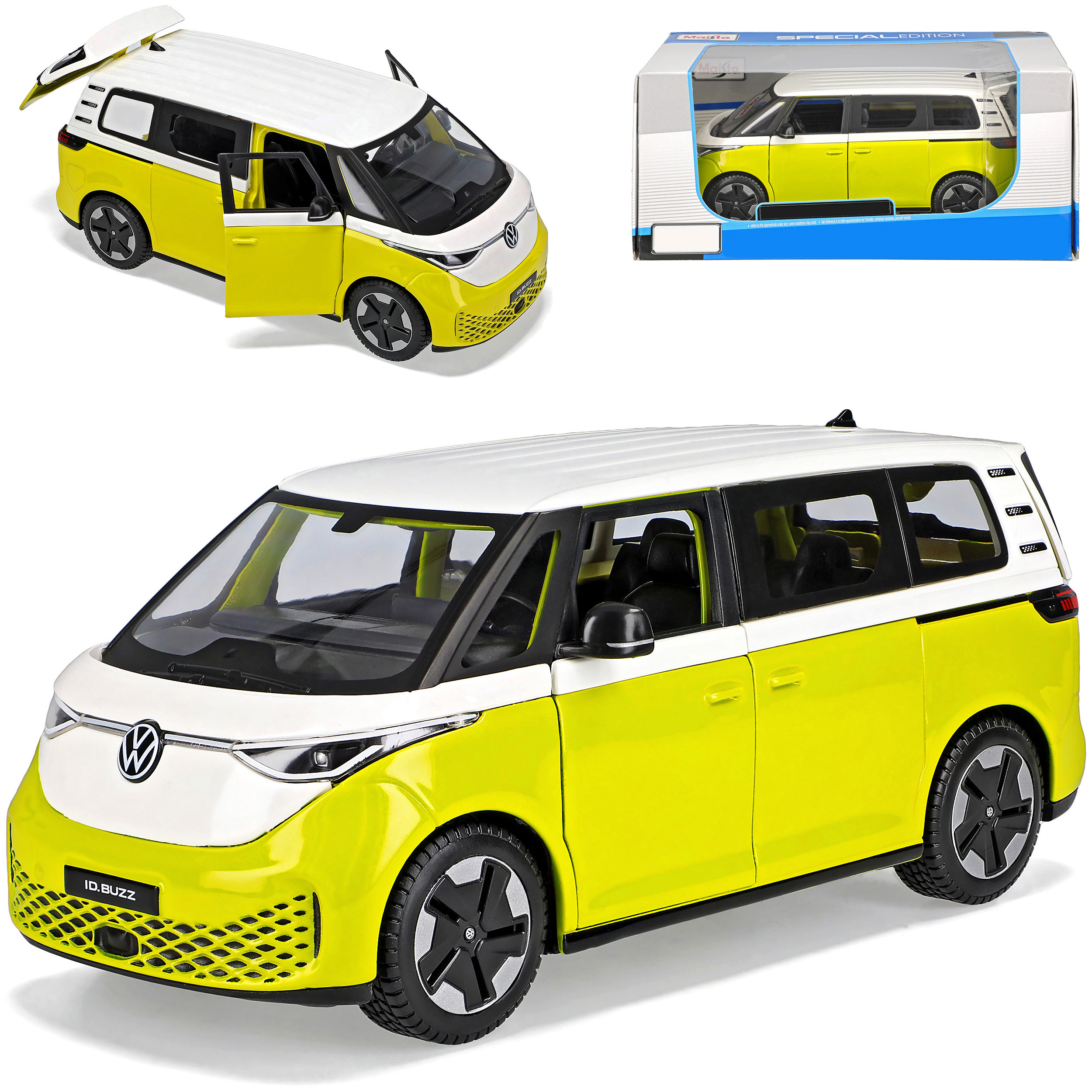 Vw Id Bus Yellow White From 2022 1/24 Maisto Model Car