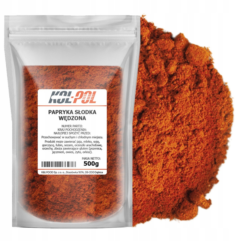 PAPRYKA SŁODKA WĘDZONA 500g Mielona aromatyczna naturalna jakość Kol-Pol: retailer-supplied image
