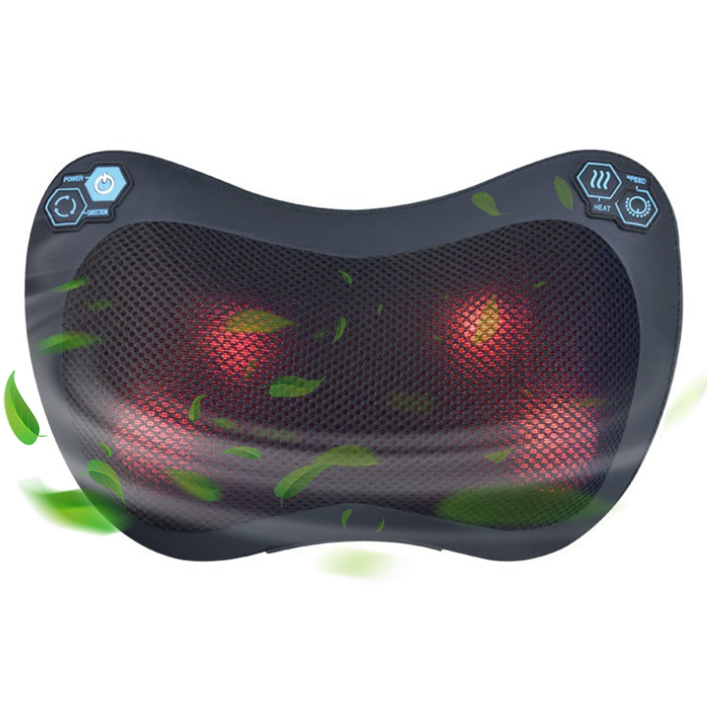 Image of Shiatsu Massagre Cushion Neck Massagre Back Massager With 4 Knots And Deep Tissue Kneading Quiet Massagre For Neck Shoulder Back With 1.8 Cable For Men Women