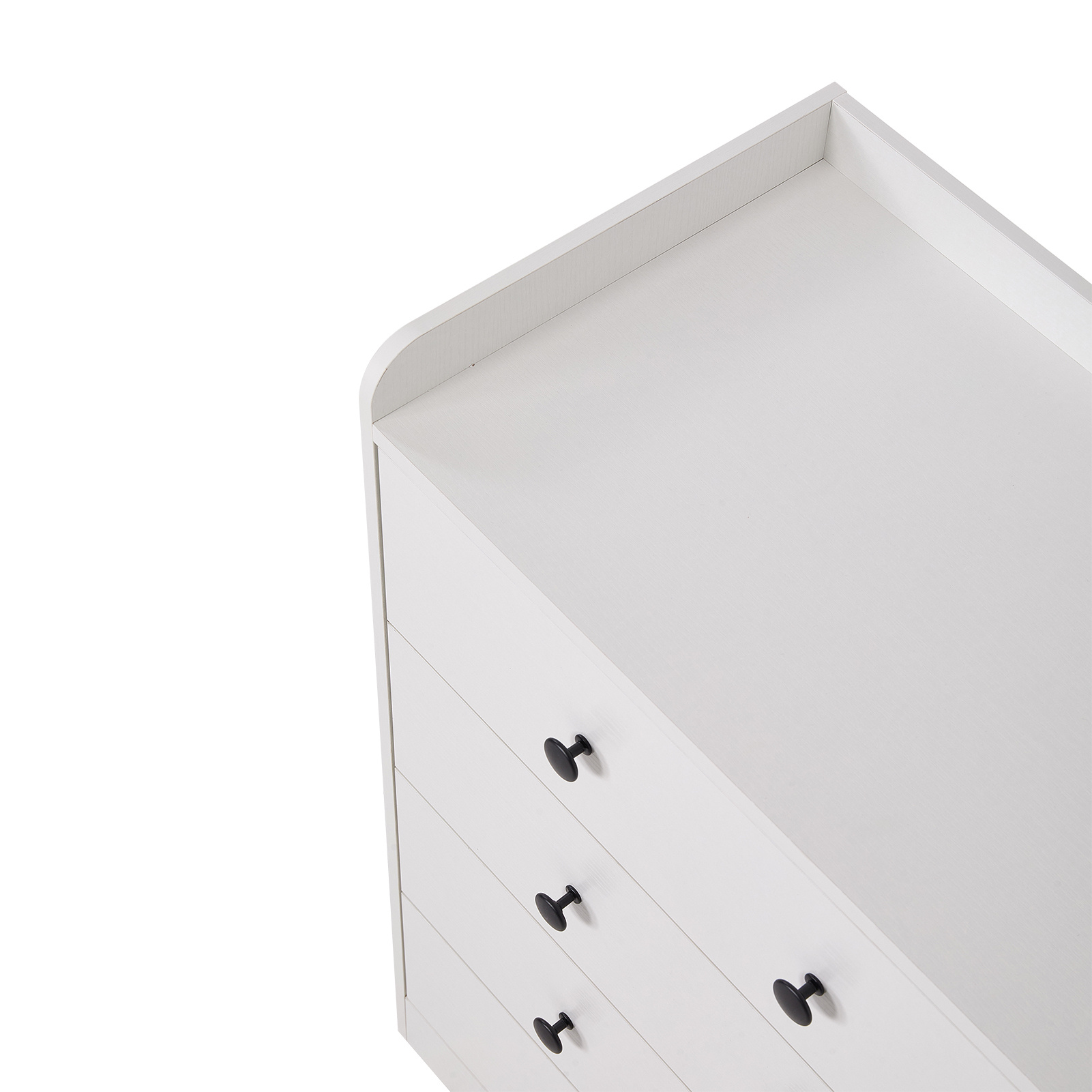 4-Drawer White Entryway Storage Cabinet & Nightstand, Multi-Purpose