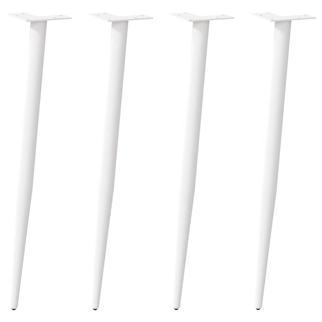 Image of Vidaxl Console Table Legs Conical Shape 4pcs. White 72-73 Cm Steel