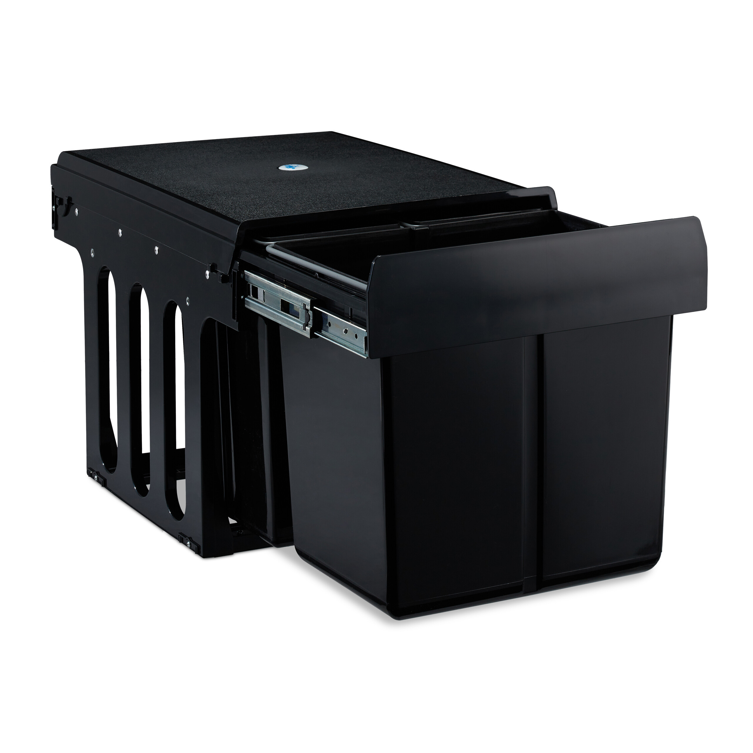 Image of In-building Trash Can 3-tier Black