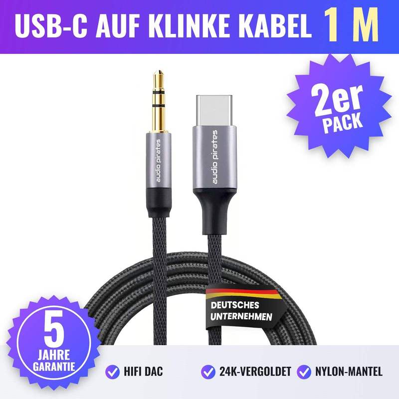 Image of Audio Pirates Hifi Usb-c To 3.5mm Jack Cable With Integrated Dac