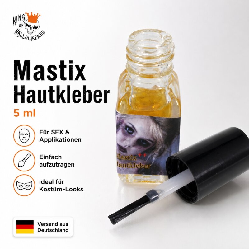 TEMU Mastix Skin Adhesive 5 Ml - Sfx Adhesive For Artificial Wounds, Scars & Halloween Applications, Make-up Accessories For Cosplay, Carnival, Mardi
