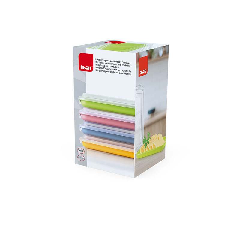 TEMU Ibili Set de 4 para Embutidos y Fiambres Altea, Tupper , Porta Embutidos