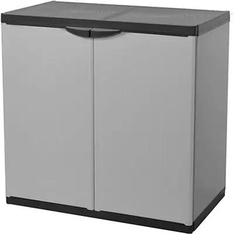 Image of Mongardi Low Resin Cabinet With 2 Doors And Shelves – 68x40x85 Cm – Compact, Durable, For Indoor And Outdoor Use