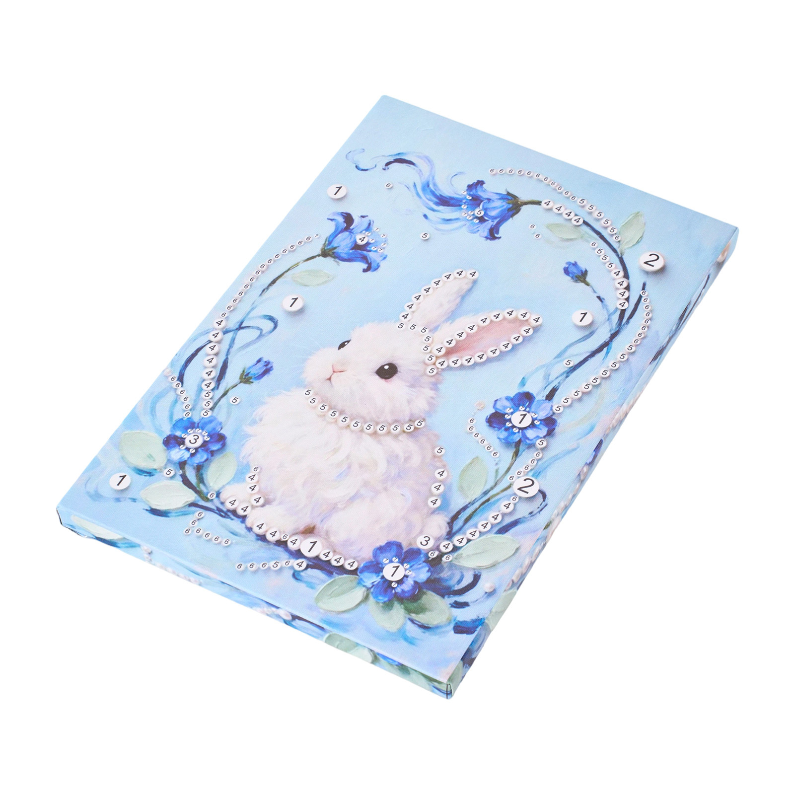 DIY Pearl Painting Kit with Frame, Cute Rabbit Design 3D Diamond Art