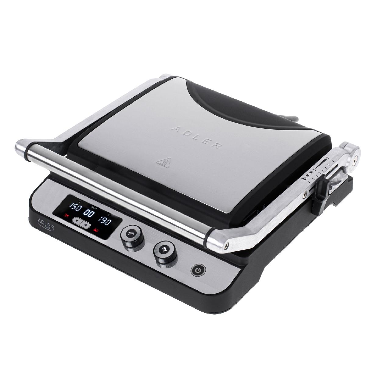 E-shop Adler Elektrischer Grill LED Tischgrill und Kontaktgrill AD 3059