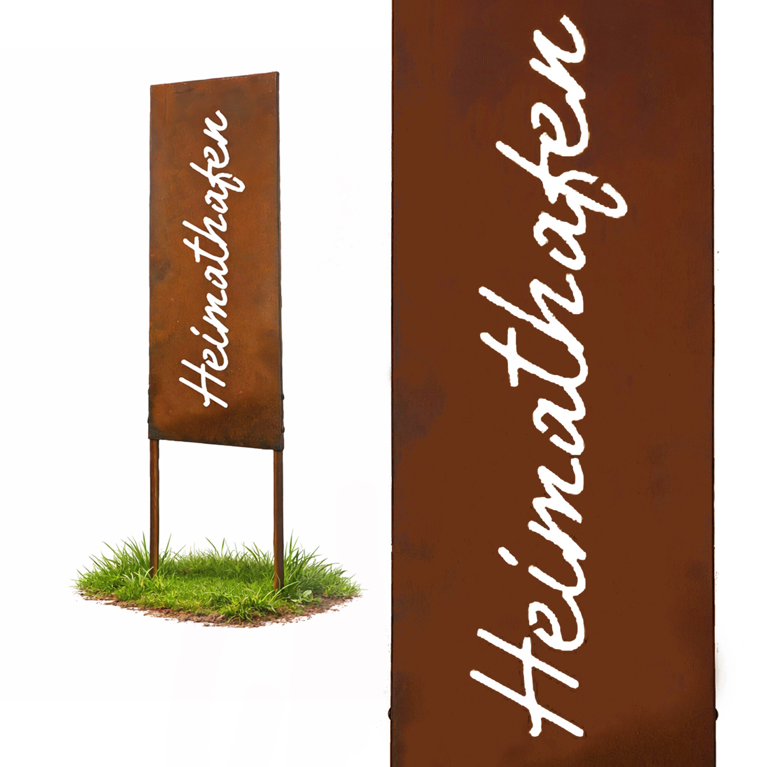 Rustic Garden Decor "" In Brown - 85 X 28 Cm
