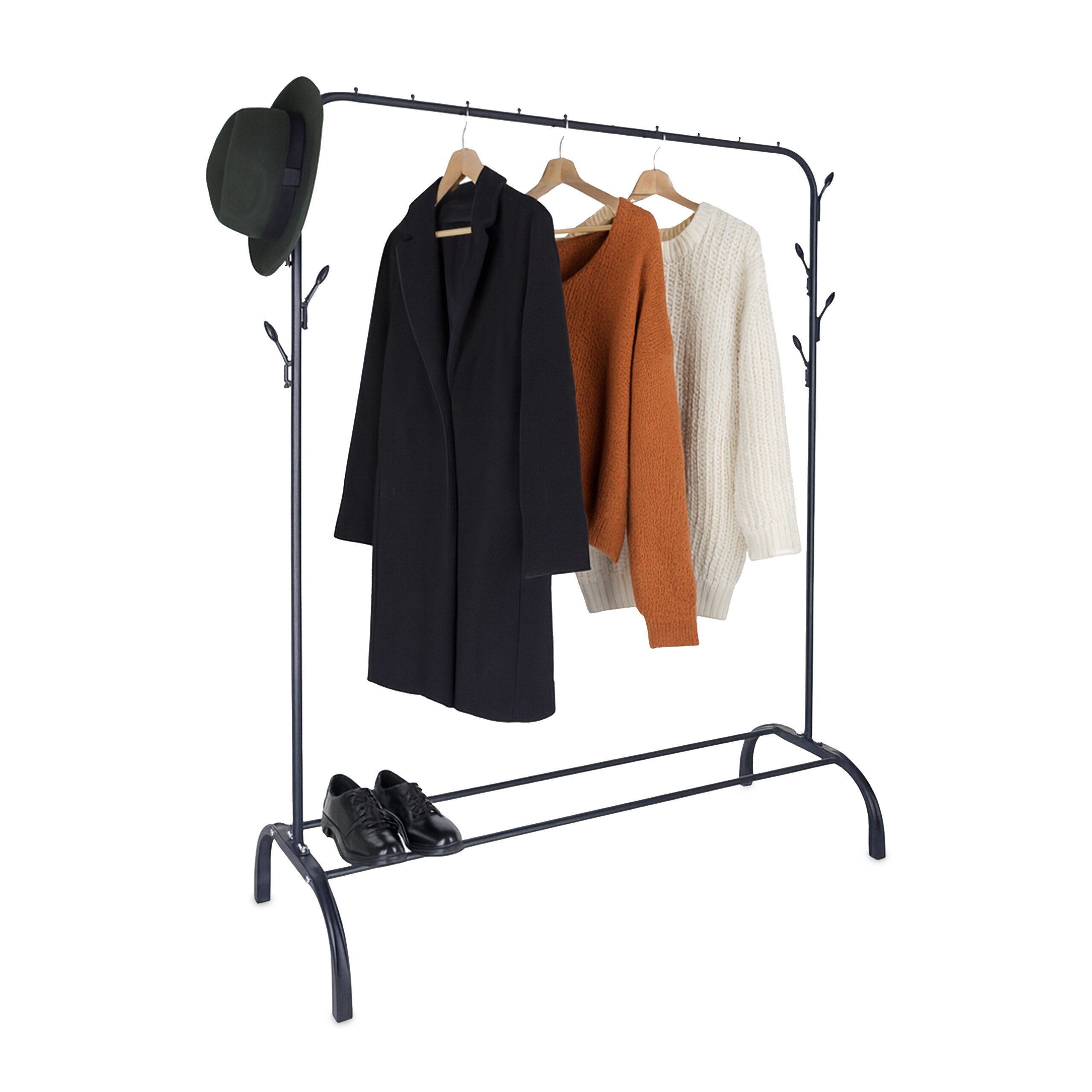 Clothing Racks In Black - (w)110 X (h)148 X (d)40 Cm