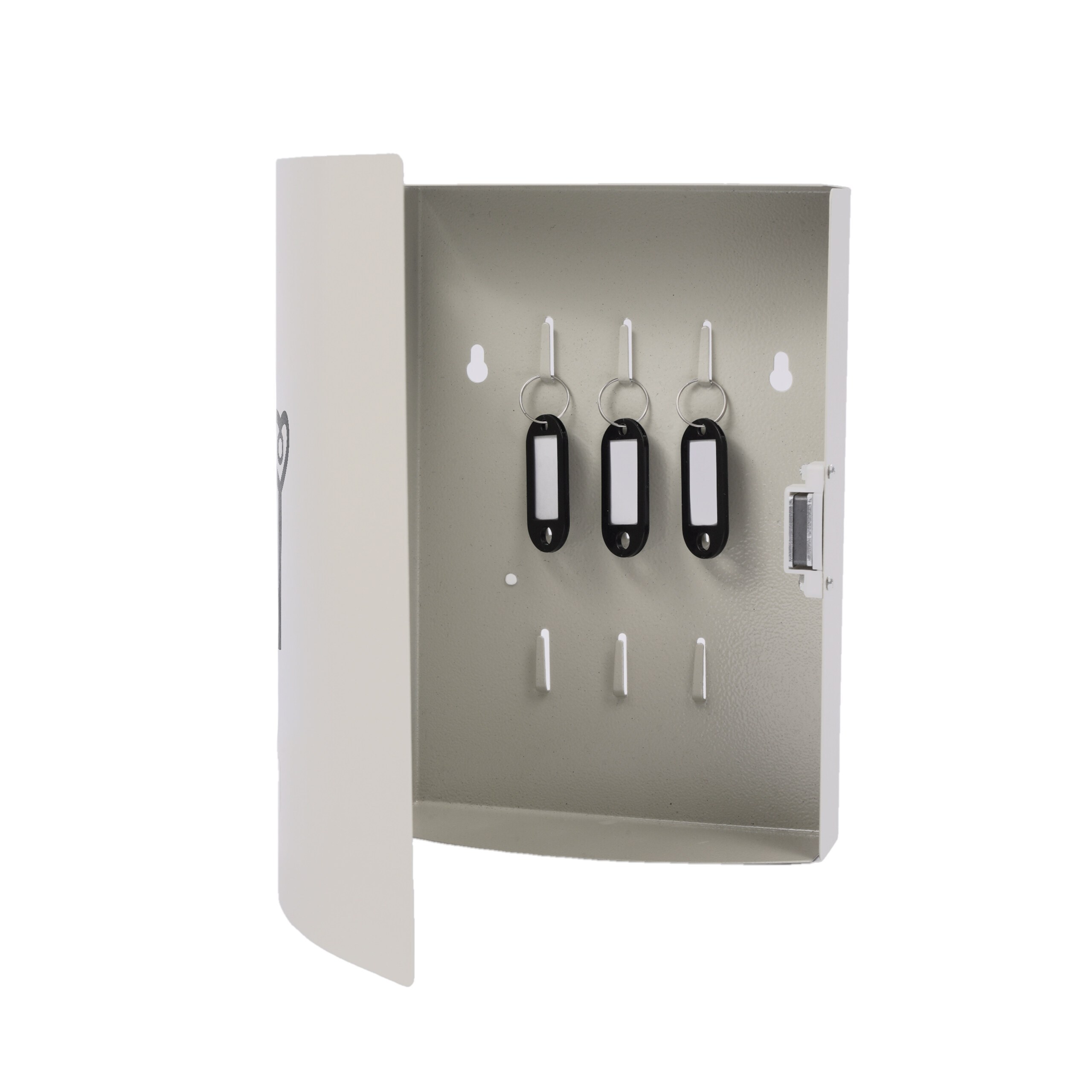 Key Cabinet "key Symbol" In White - (w)21 X (h)24 X (d)6.5 Cm