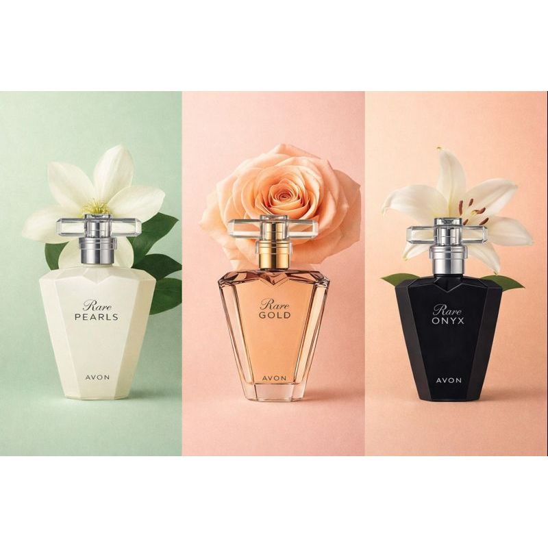 TEMU AVON Set Damesparfums Zeldzame Parels + Zeldzaam Goud + Zeldzame Onyx EDP 3-Delige