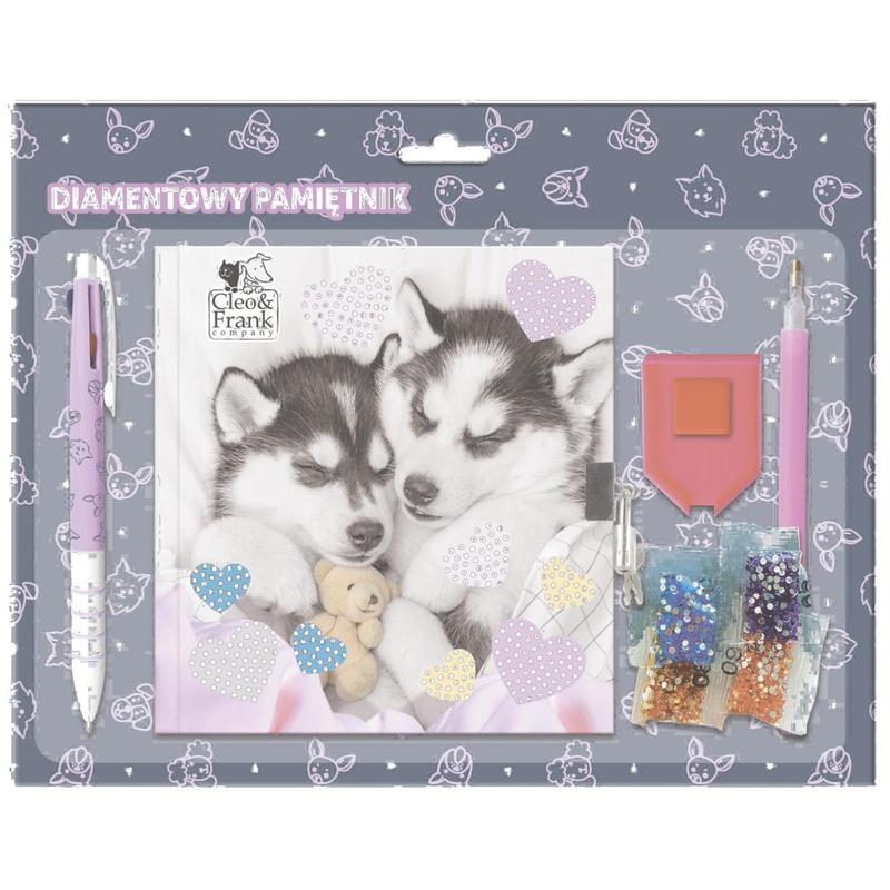 Image of Diamond Diary With Padlock + Pen, 3-color Dog And Frank 38 Derform
