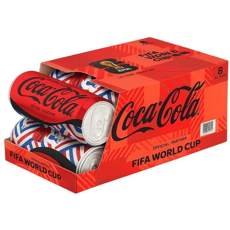 Image of Coca-cola 0 Sugar Fridge Pack Cans 8 X 330 Ml