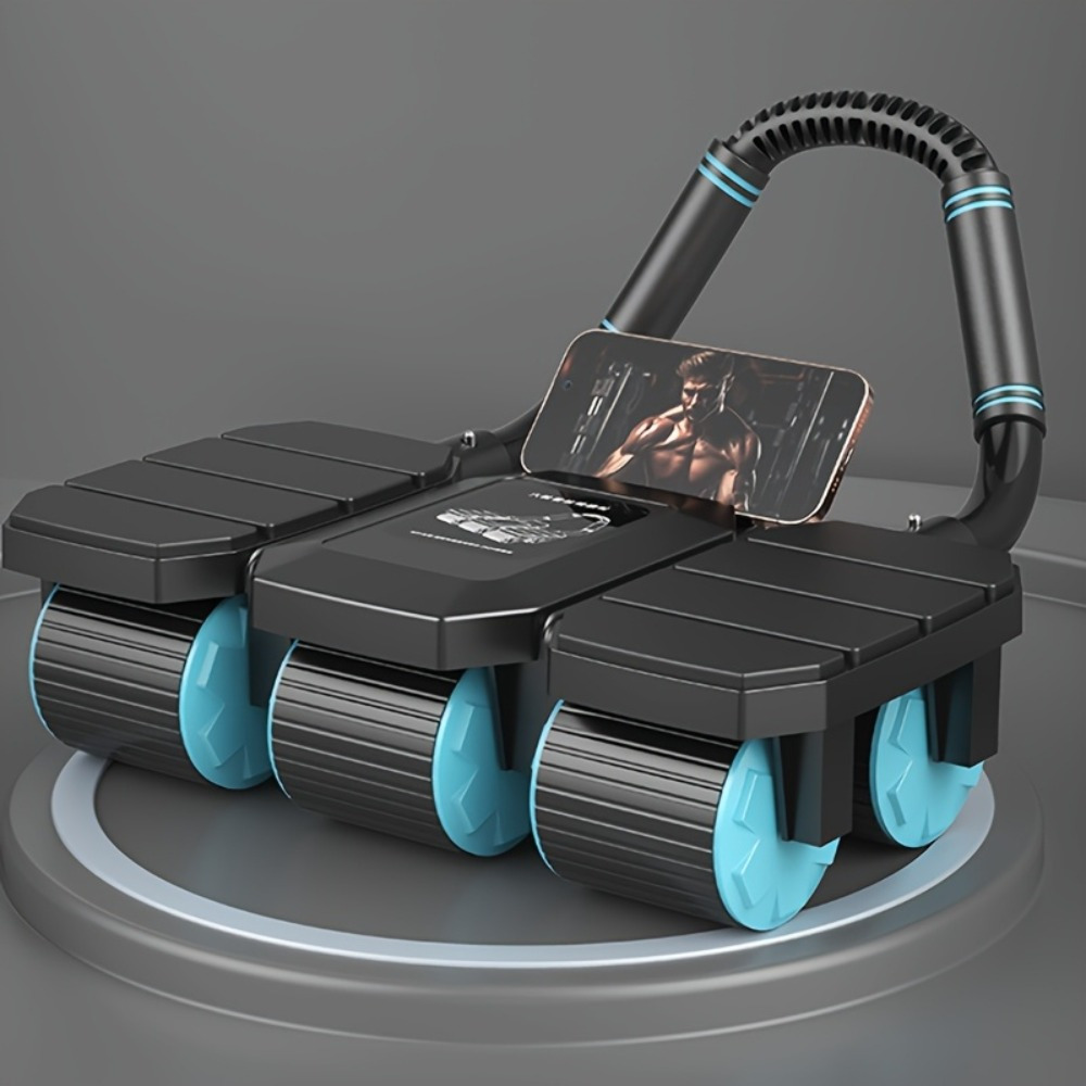 Image of 1pcs Automatic Rebound Health Wheel Men's Abdominal Muscle Training And Rolling Machine