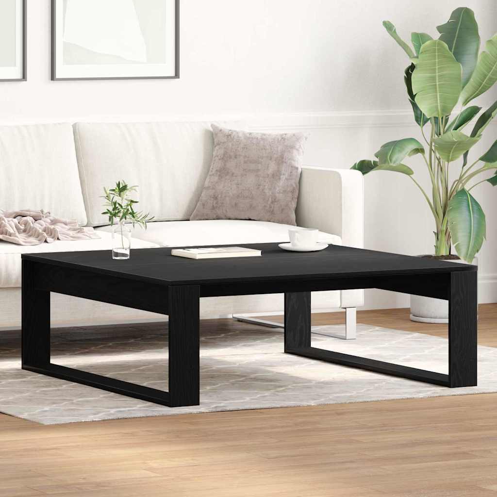 Vidaxl Noir Table Basse Chêne 100 X 100 X 35 Cm Bois D'ingénierie - Image 2